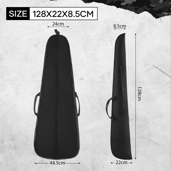 Deluxe 128cm Rifle Gun Carry Bag Sling Shotgun Case Storage 600D Oxford Soft Padded Tactical Range Shooting Hunting Fishing Rod 52 Inch