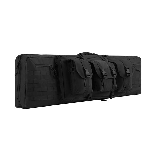 Tactical Long Gun Bag Double Rifle Pistol Shotgun Case for Range Hunting Shooting Camping Gear Military Firearm Storage Carry Backpack 108cm 42inch