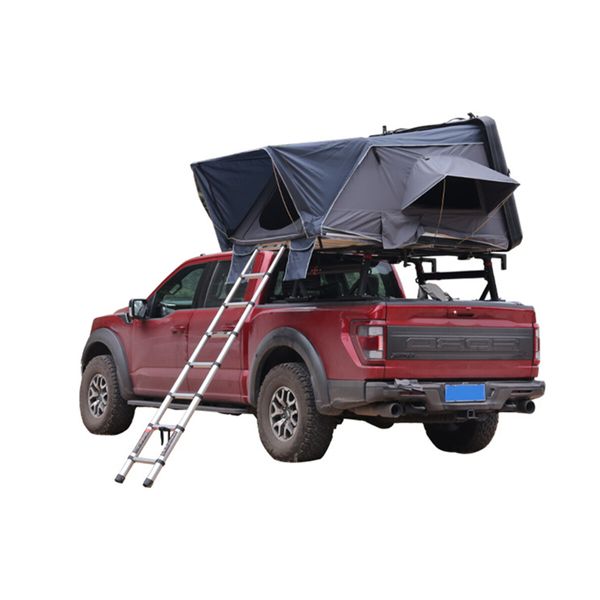 All Grey 210*160*125cm Side-Opening Rooftop Tent Hardshell With Ladder Camping Waterproof 4x4 4WD