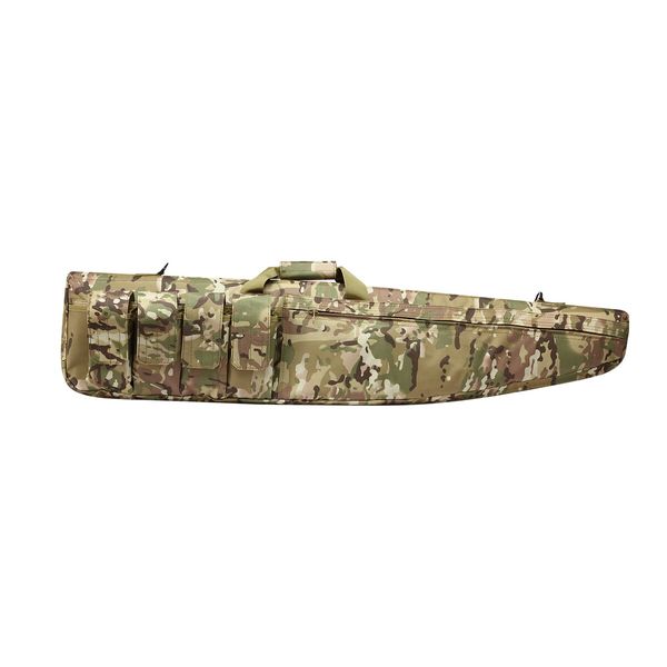 Camo 46Inch Rifle Gun Bag Shotgun Case 600D Soft Padded Shooting Gear Tactical Storage Range Hunting Accessories with Handle Shoulder Strap 118cm