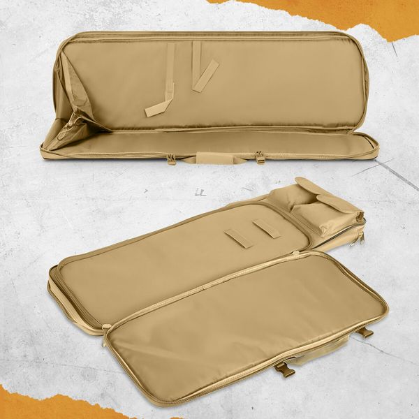 46-inch Double Rifle Bag Gun Case Carry Backpack for Store Transport Carbine Shotgun Airsoft Pistol Firearm Tactical Military Range Hunting Shooting