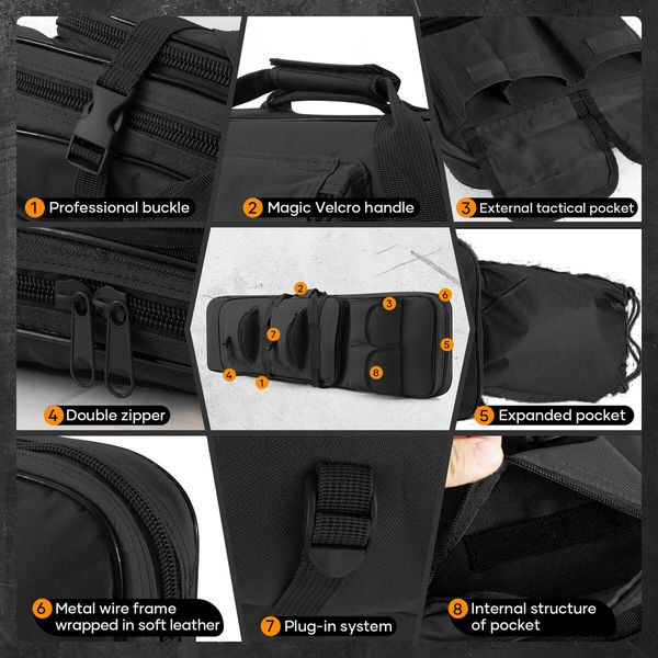 Tactical Range 2 Rifle Gear Backpack Carbine Gun Case Carry Bag for Shotgun Airsoft Army Hunting Shooting Store Transport Pistol Firearm 100cm