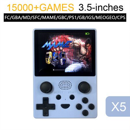 X5 Retro Handheld Game Console for Kids, 15000+ Handheld Games, 64G Portable Hand Held Game Console with Controller, Blue