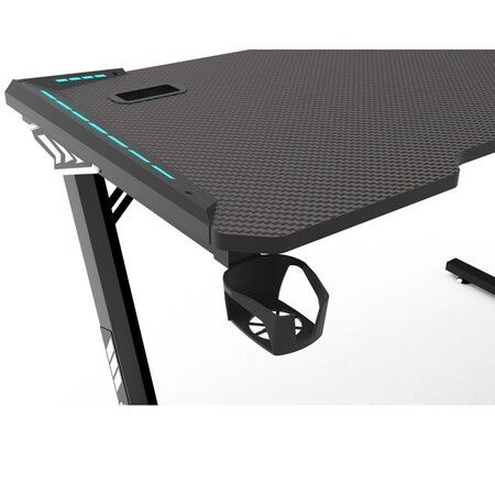 EKKIO RGB Gaming Desk Z Shape Black 100cm