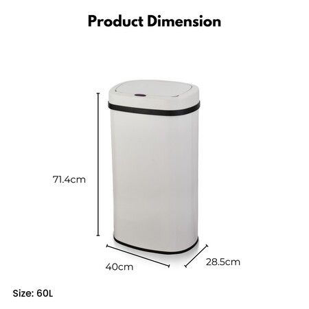 MIRAKLASS Sensor Bin 60L White Oval