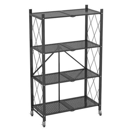 EKKIO Foldable Storage Shelf 4 Tier (Black)