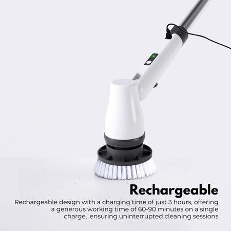 GOMINIMO Cordless Electric Spin Scrubber with 7 Replaceable Brush Heads