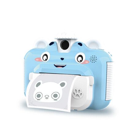 Instant Print Digital Camera for Kids 20MP Selfie Video Image Video Recorder, 12MP Photo Shooting, 180-Degree Rotating Feature Gift for 6+ Ages Kids, Blue