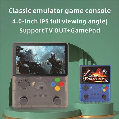 64G Handheld Game Console, Portable Retro Video Game Console, Dual 3D Joystick, 15 Emulators, Support TV Output (Pruple)