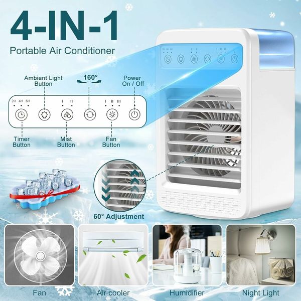 Portable Air Conditioners, Mini Air Conditioners Portable for Room Kitchen Office Bedroom