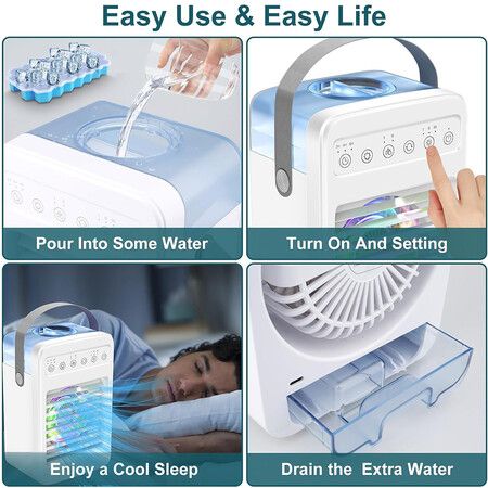 Portable Air Conditioners, Mini Air Conditioners Portable for Room Kitchen Office Bedroom