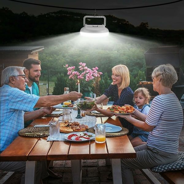 Portable  Solar Powered Camping Light with 126 LEDs,Hanging Waterproof Tent Light, USB Rechargeable Outdoor Lamp for Camping, Emergency, Hiking, Power Outages