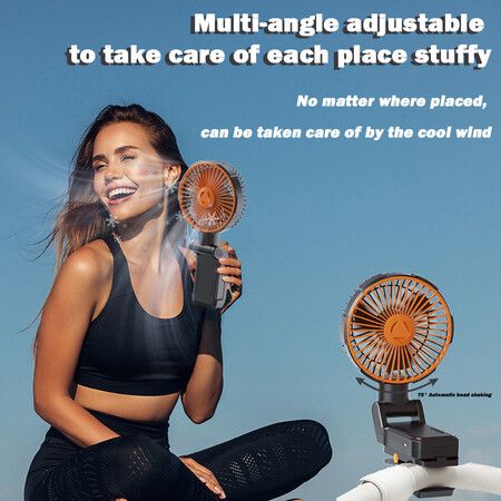 Portable Camping Outdoor Fan Magnetic,Rechargeable Clip on Fan with Lights, Timer,70 Degree Rotatable Cooling Fan for Kitchen Workshop