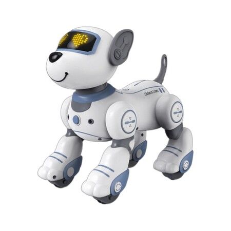 Remote Control Robot Dog Toy for Kids, Programmable Robotic Puppy, Smart Interactive Stunt Robot Dog Toy (Blue)