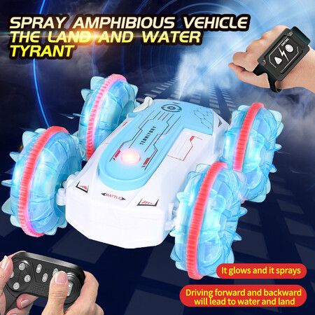 Amphibious Remote Control Car, 4WD RC Stunt Car with Gesture Sensing, Christmas Birthday Gifts Toys for Kids