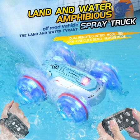 Amphibious Remote Control Car, 4WD RC Stunt Car with Gesture Sensing, Christmas Birthday Gifts Toys for Kids