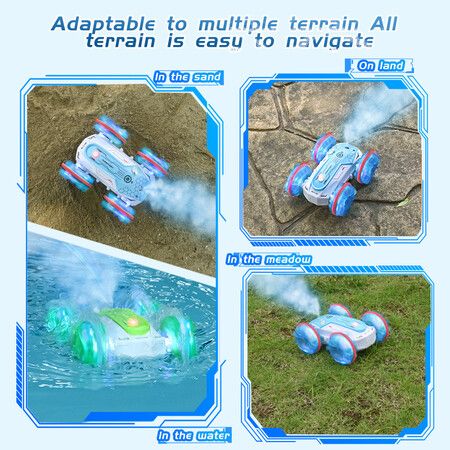 Amphibious Remote Control Car, 4WD RC Stunt Car with Gesture Sensing, Christmas Birthday Gifts Toys for Kids