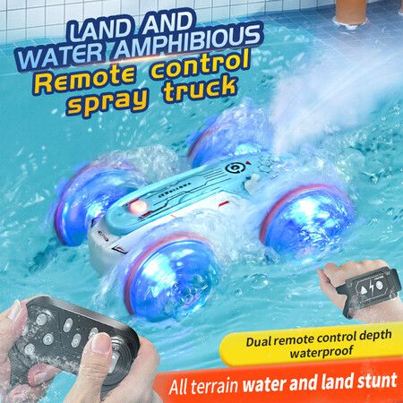 Amphibious Remote Control Car, 4WD RC Stunt Car with Gesture Sensing, Christmas Birthday Gifts Toys for Kids