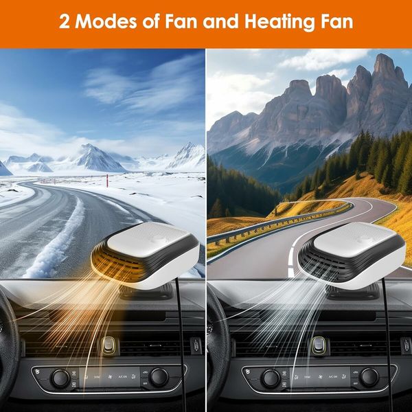 12V Car Heater Fan for Golf,  Portable Auto Heater Fan 12V 10A 120W Car Heater for Cars Air Conditioning