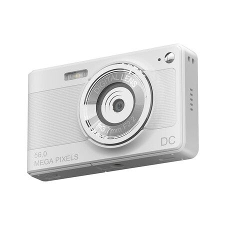 1080P Digital Camera Digital Video Camera Camcorder 56MP 2.88 Inch IPS Screen with 32GB Memory Card 1pc Batterie for Kid Teen, White