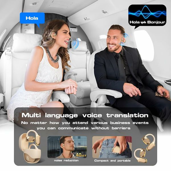 Ai Real Time Language Translator Earbuds with 144 Languages Translator Pods for iOS & Android