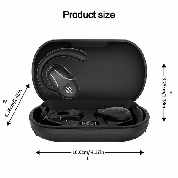 3-in-1 Language Translator Earbuds Real Time Supports 144 Languages Two Way Online Bluetooth Instant Voice Translation Device with APP (Black)