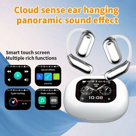 Languages Translation Earbuds,Real-TimeTranslator Device,136 Languages Two-Way Translation,Intelligent Touch Screen Open Ear Translation Earbuds,Supports iOS & Android