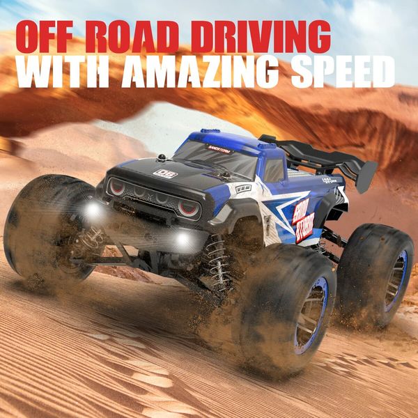 1:16 RC Truck 4x4 Hobby RC Car 40KPH High Speed Remote Control Truck,Off-Road Monster Truck with 2.4Ghz Radio Control,2 Batteries