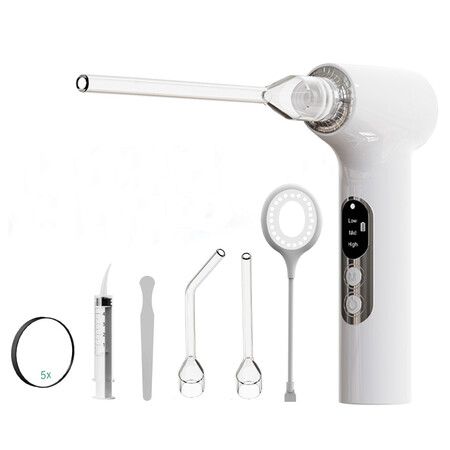 Electronic Tonsil Stone Remover Vacuum，7 in 1 Tonsil Stone Removal Kit, Fight Bad Breath, Mouth Cleaning Oral Care, White