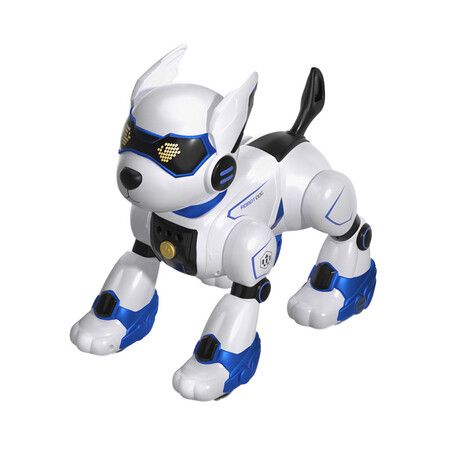 Robot Dog Toy for Kids, Programmable Remote Control Robot Puppy with Voice & Touch Sensors, Dancing & Singing (Blue)