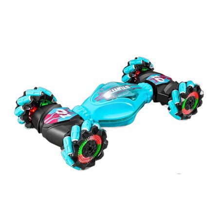 Gesture Sensing RC Stunt Car Toys for Boys Girls, 2.4GHz 4WD Hand-Controlled Remote Control Twist Car with Lights Music (Green)