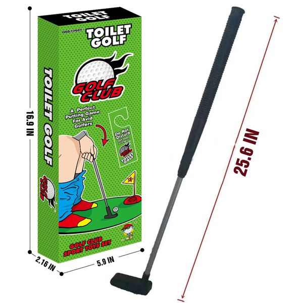 Toilet Golf Game,Practice Mini Golf in Any Restroom Bathroom,Funny White Elephant Gag Gifts for Golfer,Useful White Elephant Gift Ideas,Golf Gifts