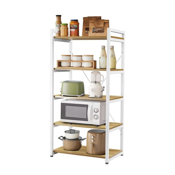 Kitchen Bakers Rack Display Storage Shelf Utility Shelving Unit Bookshelf Organiser Microwave Stand Laundry Shelves for Appliances Plants Flowers