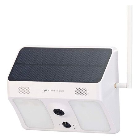 Wireless WiFi IP Camera with Floodlight, Full HD, Solar Panel, App, White