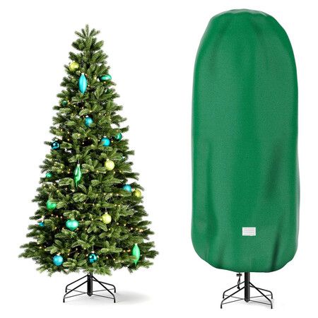 5FT Christmas Tree Storage Cover, Tear Resistant Adjustable 5 FT Christmas Tree Storage Bag for Artificial Tree Standing, Green