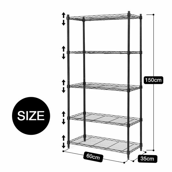 5 Tier Plant Stand Metal Corner Shelf Flower Pot Shelving Unit Bookshelf Tall Storage Display Rack Garden Planter Holder Organizer Heavy Duty Black