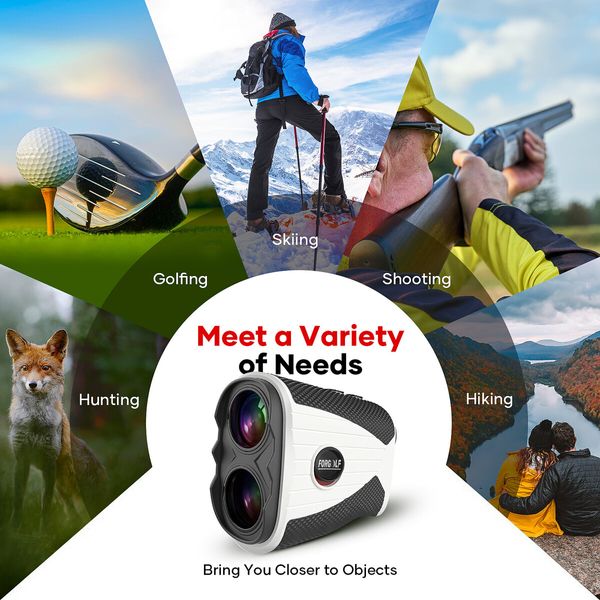 Hunting Golf Range Finder 1000m 7X Laser Rangefinder Slope Compensation Flag Pole Lock Vibration USB Charging 1200Yard Distance Measuring Accessory