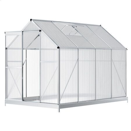 ALFORDSON Greenhouse Aluminium Polycarbonatel Garden Storage Shed 2.5x1.9x1.8M