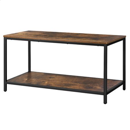 ALFORDSON Coffee Table Side Table Industrial Storage Rack 2-Tier Shelf