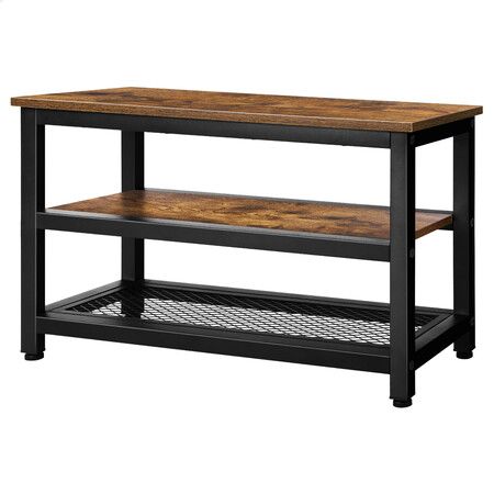 ALFORDSON Shoe Bench Storage Rack Industrial 3 Shelves