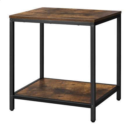 ALFORDSON Side Table Coffee Table Sofa End 2-Tier Industrial Storage Shelf