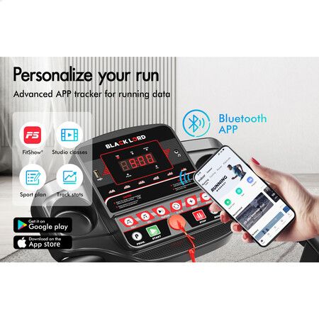 BLACK LORD Treadmill Electric Exercise Running Machine Foldable Home Gym Fitness