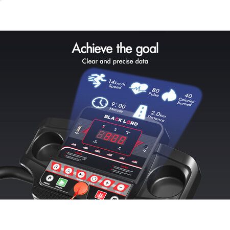 BLACK LORD Treadmill Electric Exercise Running Machine Foldable Home Gym Fitness