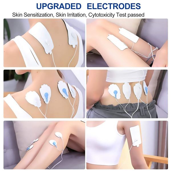 TENS/EMS Unit Replacement Pads 20 Pack 3.5mm Snap Electrode Patches for Electrotherapy, Reusable Self-Adhesive Electrodes Pads