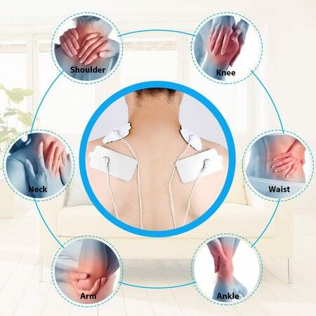TENS/EMS Unit Replacement Pads 20 Pack 3.5mm Snap Electrode Patches for Electrotherapy, Reusable Self-Adhesive Electrodes Pads