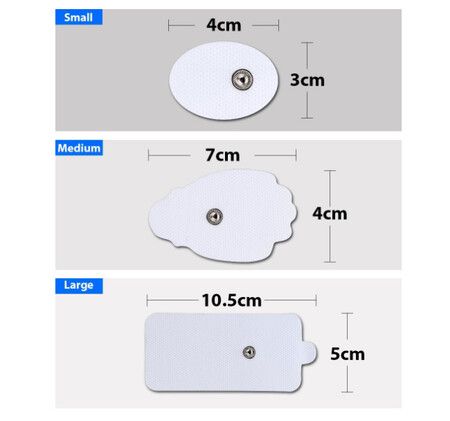 TENS/EMS Unit Replacement Pads 20 Pack 3.5mm Snap Electrode Patches for Electrotherapy, Reusable Self-Adhesive Electrodes Pads