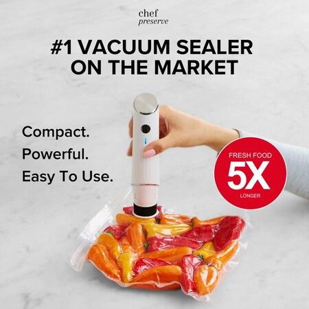 Vacuum Sealer, vacuum sealer for food, handheld vacuum sealer, compact vacuum sealer Vacuum Sealer 30 Bags