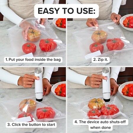 Vacuum Sealer, vacuum sealer for food, handheld vacuum sealer, compact vacuum sealer Vacuum Sealer 30 Bags