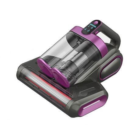 Mattress Vacuum Cleaner UV Sanitizing, Cordless Bed Vacuum with 520 ML Double-Cup,HEPA Filter & Ultrasonic Heating Tech 13Kpa Suction Couch Vacuum-Grey