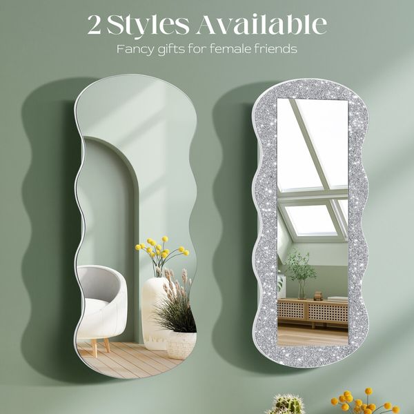 Wall Mirror Cabinet LED Lighted Jewelry Box Cosmetic Beauty Makeup Storage Armoire Lockable Case Organiser Vanity Hanging Shaving Dressing 44x10x106cm